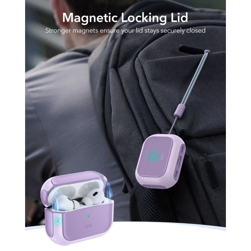 ESR ORBIT HALOLOCK Magsafe Калъф за Apple AirPods Pro 3 Лавандула - ESR ORBIT HALOLOCK Magsafe Калъф за Apple AirPods Pro 3 Лавандула - 4894240289167