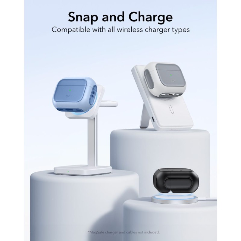 ESR ORBIT HaloLock Magsafe калъф за Apple AirPods Pro 3 Powder Blue - ESR ORBIT HaloLock Magsafe калъф за Apple AirPods Pro 3 Powder Blue - 4894240289181