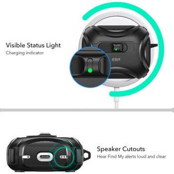 ESR CYBER FlickLock HaloLock с MagSafe за Apple AirPods Pro 3 Black