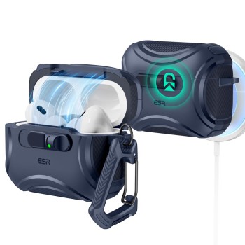 ESR Cyber FlickLock Halolock с MagSafe за Apple AirPods Pro 3 – синьо