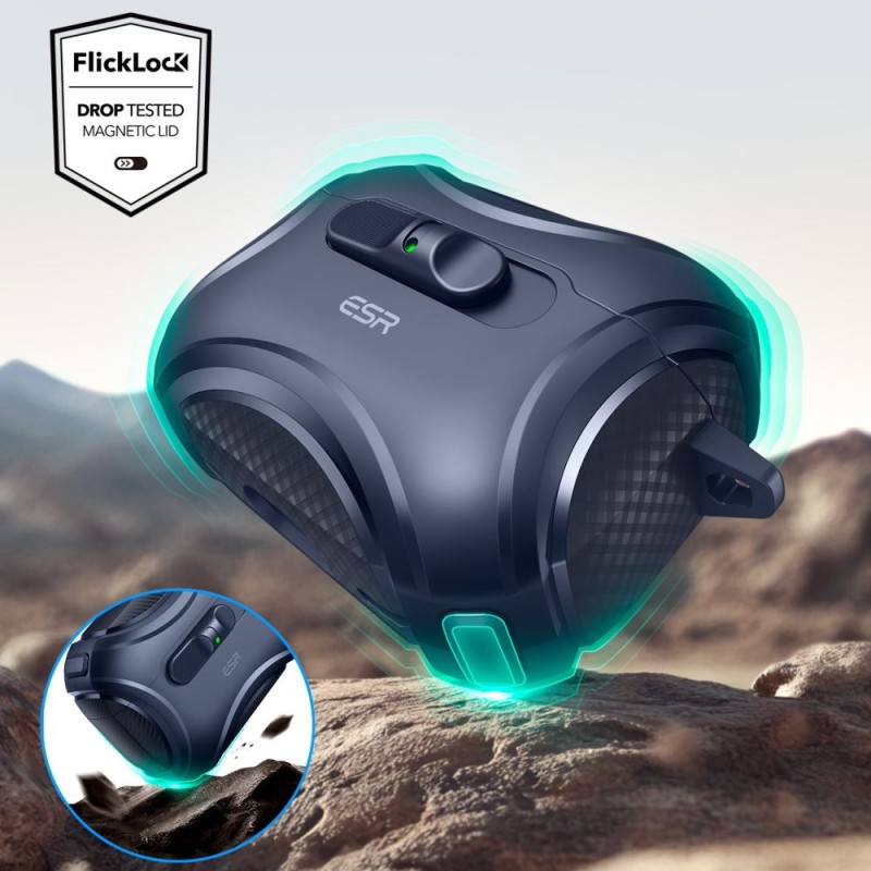 ESR Cyber FlickLock Halolock с MagSafe за Apple AirPods Pro 3 – синьо - ESR Cyber FlickLock Halolock с MagSafe за Apple AirPods Pro 3 – синьо - 4894240289228
