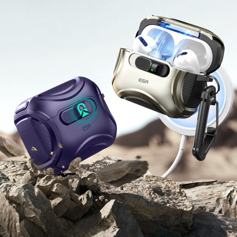 ESR CYBER FLICKLOCK HALOLOCK MagSafe кейс за Apple AirPods Pro 3 (лилав) - ESR CYBER FLICKLOCK HALOLOCK MagSafe кейс за Apple AirPods Pro 3 (лилав) - 4894240289266