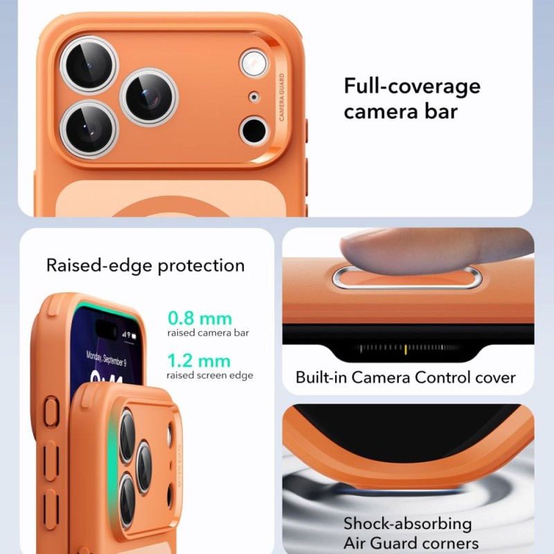 ESR CLASSIC HYBRID MagSafe iPhone 17 Pro Max Frosted Orange (SKU: 4894240291627) - ESR CLASSIC HYBRID MagSafe iPhone 17 Pro Max Frosted Orange (SKU: 4894240291627) - 4894240291627