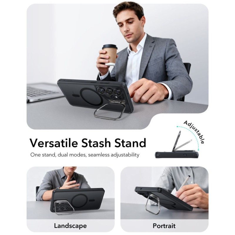 ESR CLASSIC HYBRID KICKSTAND MAGSAFE за Samsung Galaxy S26 ULTRA (Frosted Black) - ESR CLASSIC HYBRID KICKSTAND MAGSAFE за Samsung Galaxy S26 ULTRA (Frosted Black) - 4894240295830