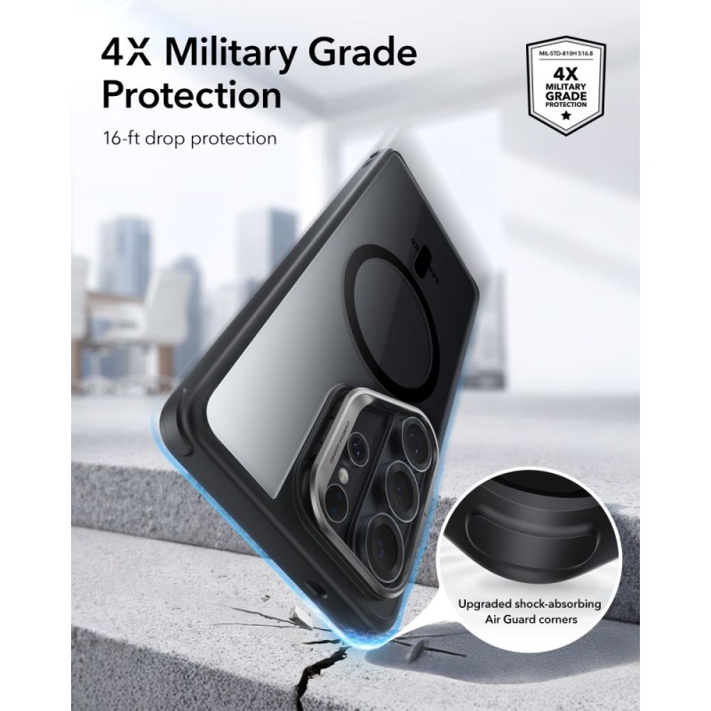 ESR Classic Hybrid Kickstand MagSafe Etui Samsung Galaxy S26 Ultra Clear/Black (прозрачно/черно) - 4894240295878