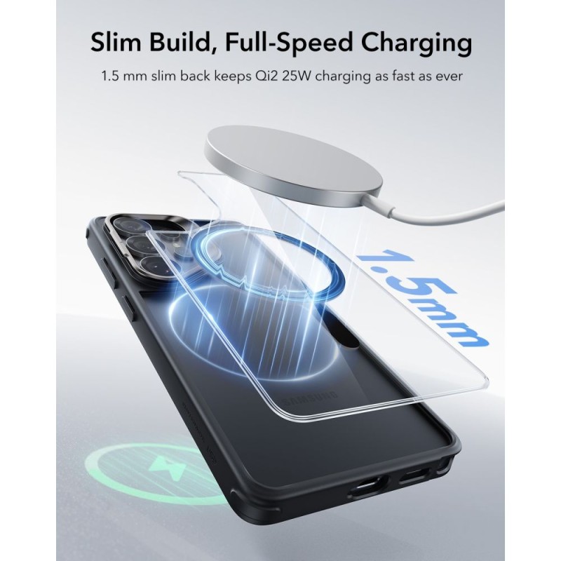 ESR Classic Hybrid Kickstand MagSafe Etui Samsung Galaxy S26 Ultra Clear/Black (прозрачно/черно) - 4894240295878