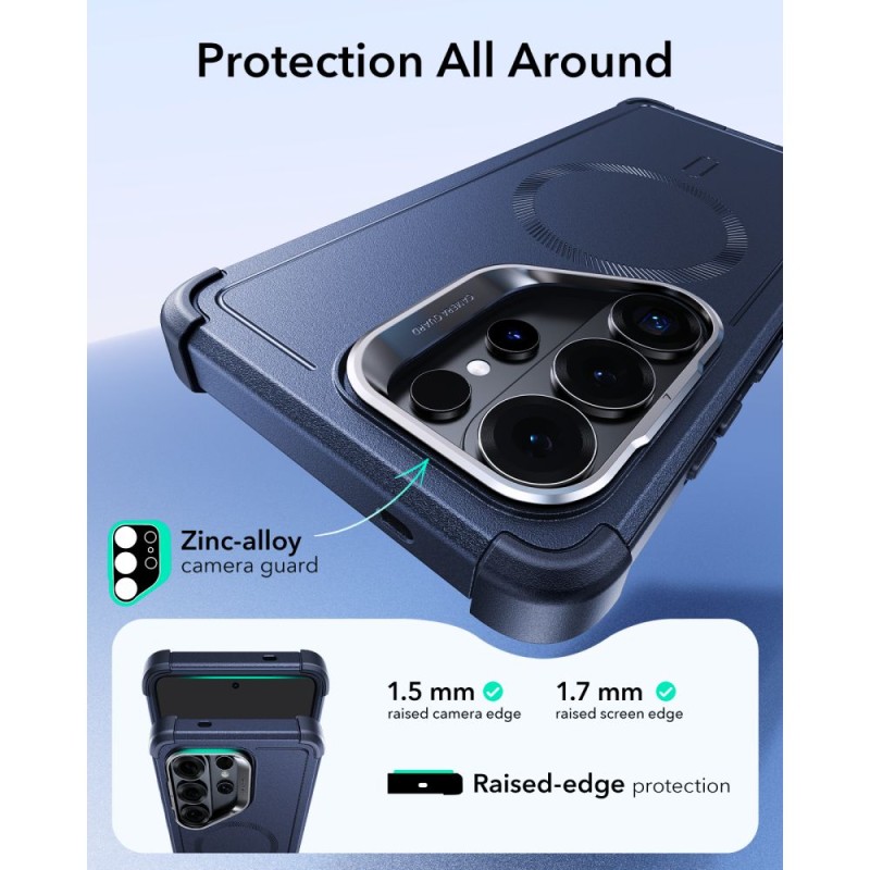 ESR CYBER TOUGH Kickstand MagSafe за Samsung Galaxy S26 Ultra (Blue) - 4894240295915
