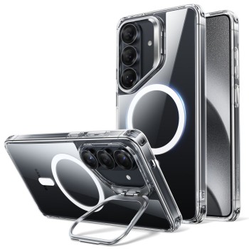 ESR Classic Hybrid Kickstand MagSafe кейс с поставка за Samsung Galaxy S26+ Plus – прозрачен