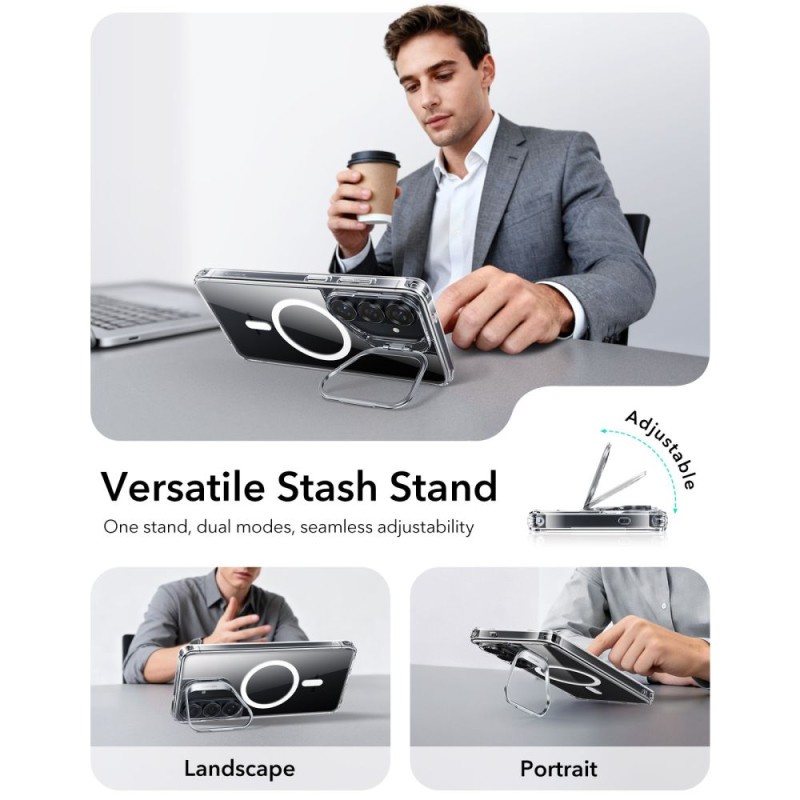 ESR Classic Hybrid Kickstand MagSafe за Samsung Galaxy S26 (Clear) - ESR Classic Hybrid Kickstand MagSafe за Samsung Galaxy S26 (Clear) - 4894240295977
