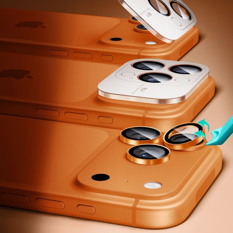 ESR Armorite протектор за камера с втвърдено стъкло за iPhone 14 Pro / 14 Pro Max / 15 Pro / 15 Pro Max / 16 Pro / 16 Pro Max / 17 Pro / 17 Pro Max (оранжев) - ESR Armorite протектор за камера с втвърдено стъкло за iPhone 14 Pro / 14 Pro Max / 15 Pro / 15 Pro Max / 16 Pro / 16 Pro Max / 17 Pro / 17 Pro Max (оранжев) - 4894240296790