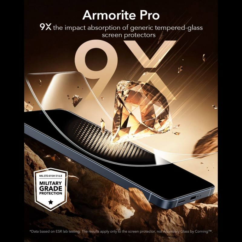 ESR UltraFit Armorite Pro – закалено стъкло за Samsung Galaxy S26 Ultra (Ultra Clear) - 4894240297667