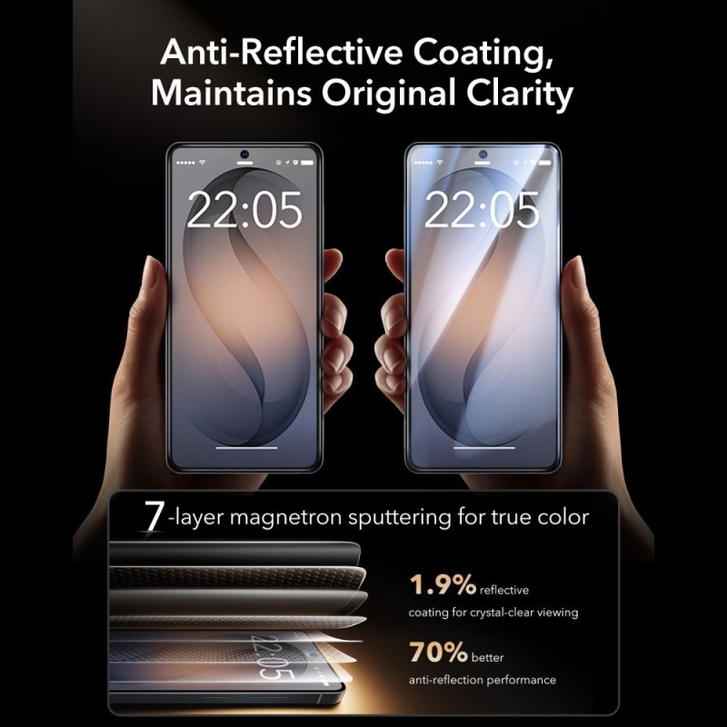 ESR UltraFit Armorite Pro – закалено стъкло за Samsung Galaxy S26 Ultra (Ultra Clear) - 4894240297667