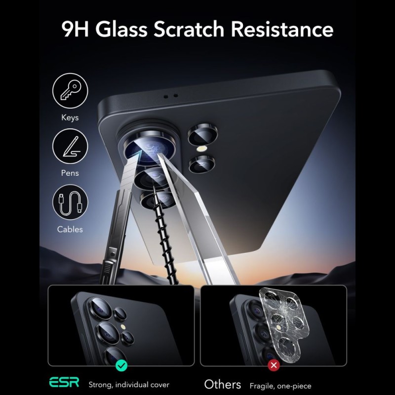 ESR Armorite Camera Protector Защитно стъкло за камери Samsung Galaxy S26 Ultra Black - 4894240297681