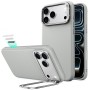 ESR Atelier Kickstand MagSafe кожен калъф с поставка за iPhone 17 Pro / 18 Pro, сив (4894240303931)