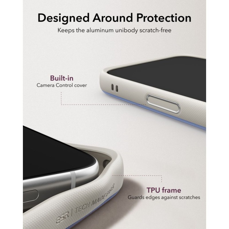 ESR Atelier Kickstand MagSafe кожен калъф с поставка за iPhone 17 Pro / 18 Pro, сив (4894240303931) ESR Atelier Kickstand MagSafe кожен калъф с поставка за iPhone 17 Pro / 18 Pro, сив (4894240303931)