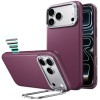 ESR Atelier Kickstand MagSafe кейс от веганска кожа за iPhone 17 Pro / 18 Pro Deep Burgundy ESR Atelier Kickstand MagSafe кейс от веганска кожа за iPhone 17 Pro / 18 Pro Deep Burgundy