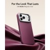 ESR Atelier Kickstand MagSafe кейс от веганска кожа за iPhone 17 Pro / 18 Pro Deep Burgundy ESR Atelier Kickstand MagSafe кейс от веганска кожа за iPhone 17 Pro / 18 Pro Deep Burgundy