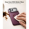 ESR Atelier Kickstand MagSafe кейс от веганска кожа за iPhone 17 Pro / 18 Pro Deep Burgundy ESR Atelier Kickstand MagSafe кейс от веганска кожа за iPhone 17 Pro / 18 Pro Deep Burgundy
