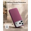 ESR Atelier Kickstand MagSafe кейс от веганска кожа за iPhone 17 Pro / 18 Pro Deep Burgundy ESR Atelier Kickstand MagSafe кейс от веганска кожа за iPhone 17 Pro / 18 Pro Deep Burgundy
