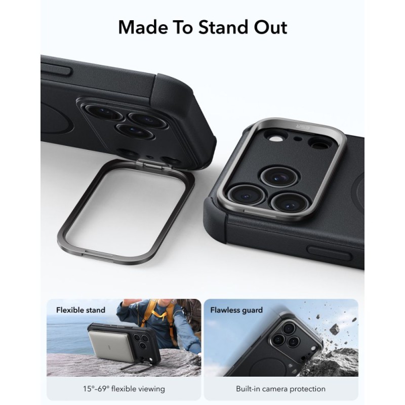 ESR CYBER TOUGH Kickstand MagSafe за iPhone 17 Pro Max / 18 Pro Max (Black) ESR CYBER TOUGH Kickstand MagSafe за iPhone 17 Pro Max / 18 Pro Max (Black)
