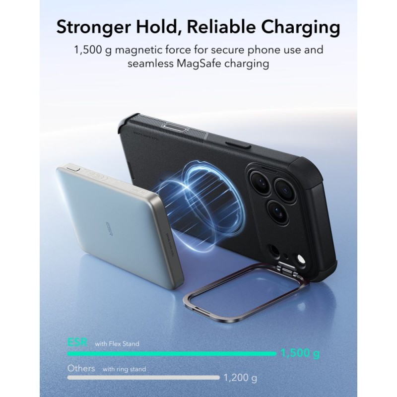 ESR CYBER TOUGH Kickstand MagSafe за iPhone 17 Pro Max / 18 Pro Max (Black) ESR CYBER TOUGH Kickstand MagSafe за iPhone 17 Pro Max / 18 Pro Max (Black)