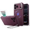ESR CYBER TOUGH KICKSTAND MAGSAFE Кейс с поставка за iPhone 17 Pro Max / 18 Pro Max Deep Burgundy