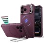 ESR CYBER TOUGH KICKSTAND MAGSAFE Кейс с поставка за iPhone 17 Pro Max / 18 Pro Max Deep Burgundy