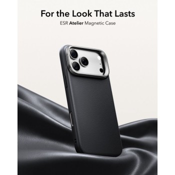 ESR Leather Kickstand MagSafe Кожен калъф с поставка за iPhone 17 Pro Max / 18 Pro Max Black ESR Leather Kickstand MagSafe Кожен калъф с поставка за iPhone 17 Pro Max / 18 Pro Max Black