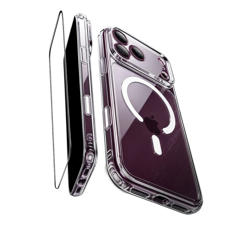 ESR Classic Hybrid MagSafe + Tempered Glass за iPhone 17 Pro / 18 Pro (прозрачен)
