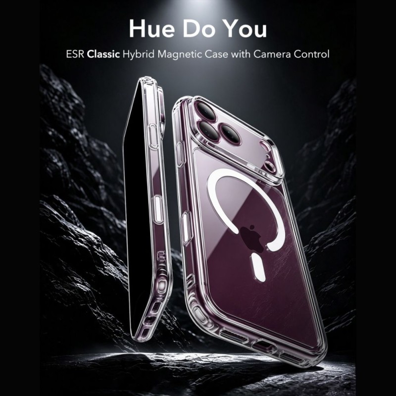 ESR Classic Hybrid MagSafe + стъкло 9H iPhone 17 Pro Max / 18 Pro Max (прозрачно)