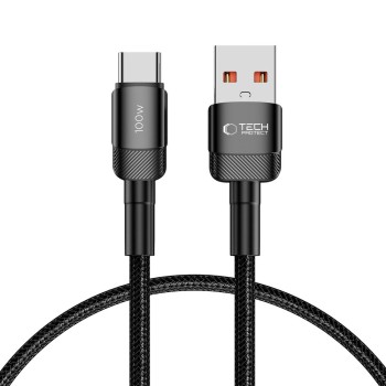 TECH-PROTECT ULTRABOOST EVO USB-C Кабел 100W/5A 50см Черен