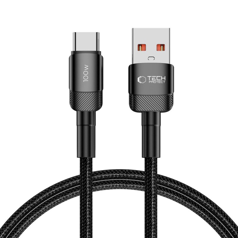 TECH-PROTECT ULTRABOOST EVO USB-C кабел 100W/5A 100 см черен - 5906203690718