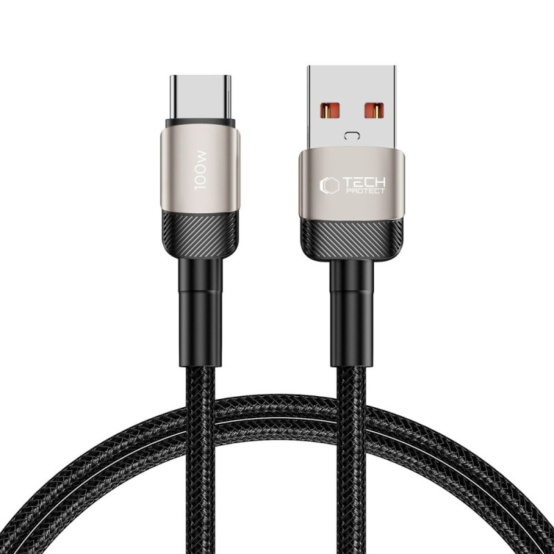 TECH-PROTECT ULTRABOOST EVO USB-C кабел 100W/5A 100 см TITANIUM - 5906203690749