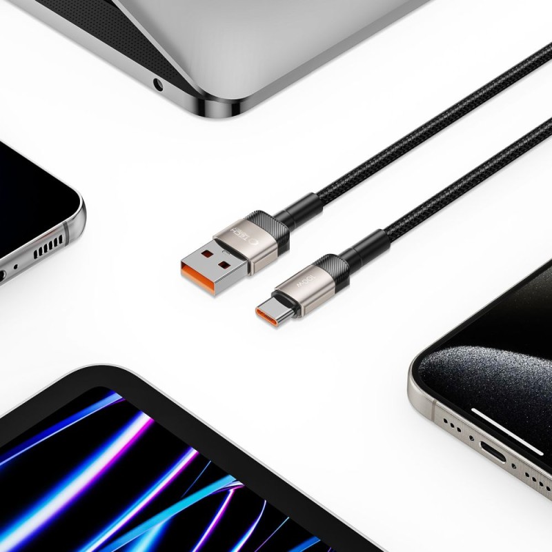 TECH-PROTECT ULTRABOOST EVO USB-C кабел 100W/5A 100 см TITANIUM - 5906203690749
