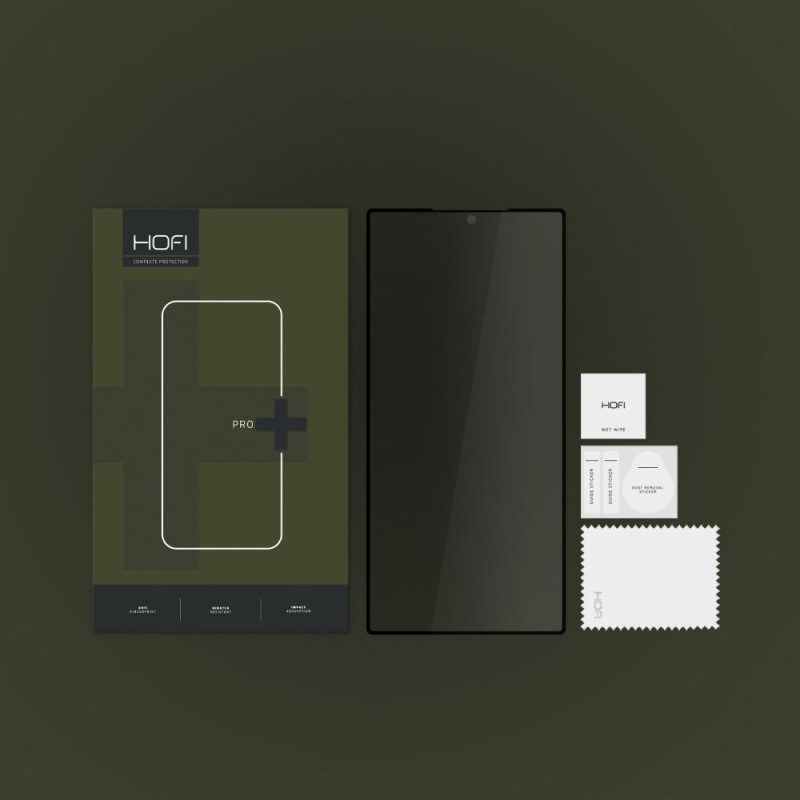Hofi Anti Spy Glass Pro+ приватизиращо закалено стъкло за Samsung Galaxy S24 Ultra (Anti-Spy Privacy) - Hofi Anti Spy Glass Pro+ приватизиращо закалено стъкло за Samsung Galaxy S24 Ultra (Anti-Spy Privacy) - 5906203692286