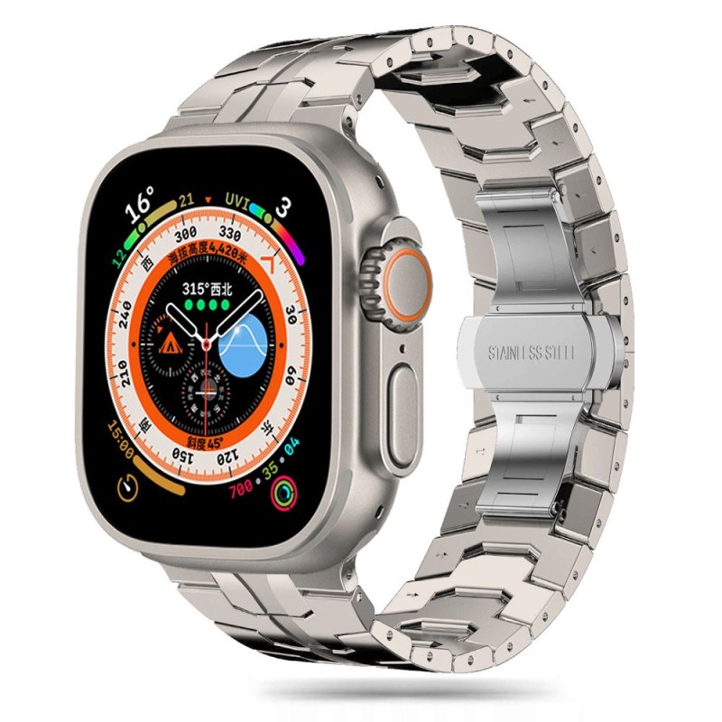 TECH-PROTECT STAINLESS LINE каишка за Apple Watch 8/9/10/11/SE/Ultra (44/45/46/49 мм) от титанова неръждаема стомана - TECH-PROTECT STAINLESS LINE каишка за Apple Watch 8/9/10/11/SE/Ultra (44/45/46/49 мм) от титанова неръждаема стомана - 5906203699582
