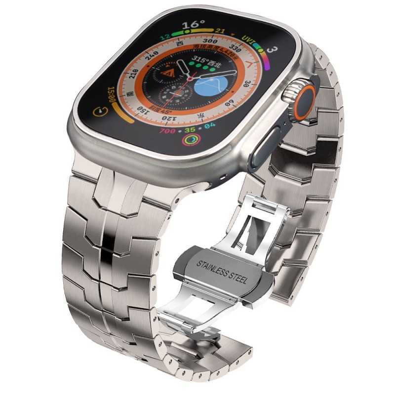 TECH-PROTECT STAINLESS LINE каишка за Apple Watch 8/9/10/11/SE/Ultra (44/45/46/49 мм) от титанова неръждаема стомана - TECH-PROTECT STAINLESS LINE каишка за Apple Watch 8/9/10/11/SE/Ultra (44/45/46/49 мм) от титанова неръждаема стомана - 5906203699582