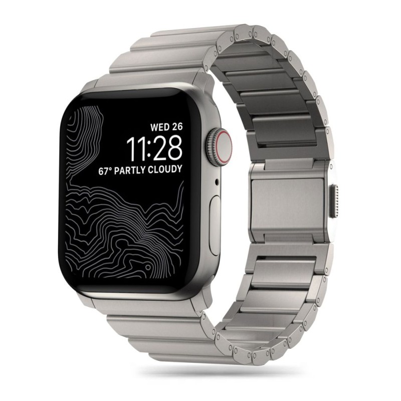 TECH-PROTECT SteelBand за Apple Watch 8 / 9 / 10 / 11 / SE / Ultra (44 / 45 / 46 / 49 мм) от титанова стомана - TECH-PROTECT SteelBand за Apple Watch 8 / 9 / 10 / 11 / SE / Ultra (44 / 45 / 46 / 49 мм) от титанова стомана - 5906302300501