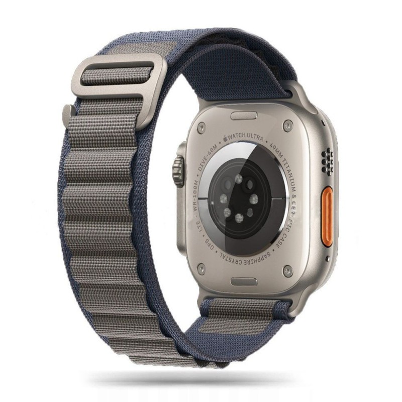 TECH-PROTECT Nylon Pro за Apple Watch 8/9/10/11/SE/Ultra (44/45/46/49 мм) Navy/Grey - TECH-PROTECT Nylon Pro за Apple Watch 8/9/10/11/SE/Ultra (44/45/46/49 мм) Navy/Grey - 5906302302314