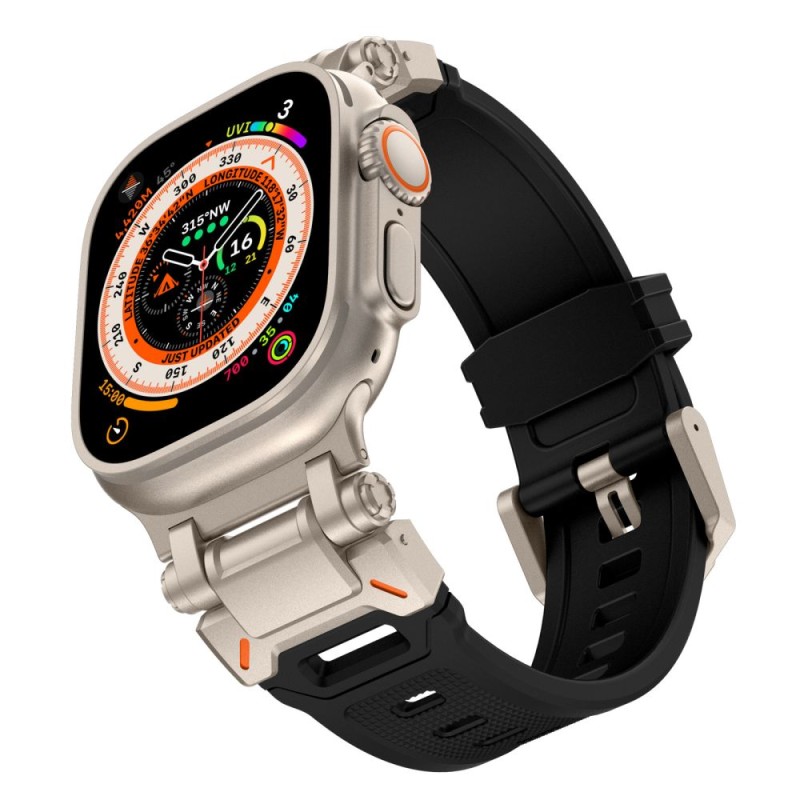 TECH-PROTECT DELTA PRO каишка за Apple Watch 8/9/10/11, SE и Ultra (44/45/46/49 мм) BLACK/TITANIUM - TECH-PROTECT DELTA PRO каишка за Apple Watch 8/9/10/11, SE и Ultra (44/45/46/49 мм) BLACK/TITANIUM - 5906302307821