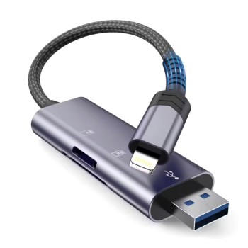 TECH-PROTECT ULTRABOOST ЧЕТЧЕТЕЧ ЗА КАРТИ SD & MICRO SD – LIGHTNING & USB, СИВ TECH-PROTECT ULTRABOOST ЧЕТЧЕТЕЧ ЗА КАРТИ SD & MICRO SD – LIGHTNING & USB, СИВ