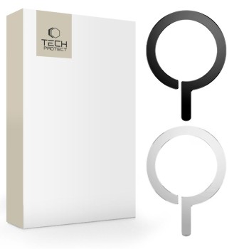 Tech-Protect MetalRing Magsafe универсален магнитен пръстен 2 броя черен & сребърен