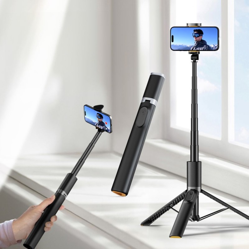 TECH-PROTECT L08S Bluetooth selfie stick tripod черен - 5906302308286