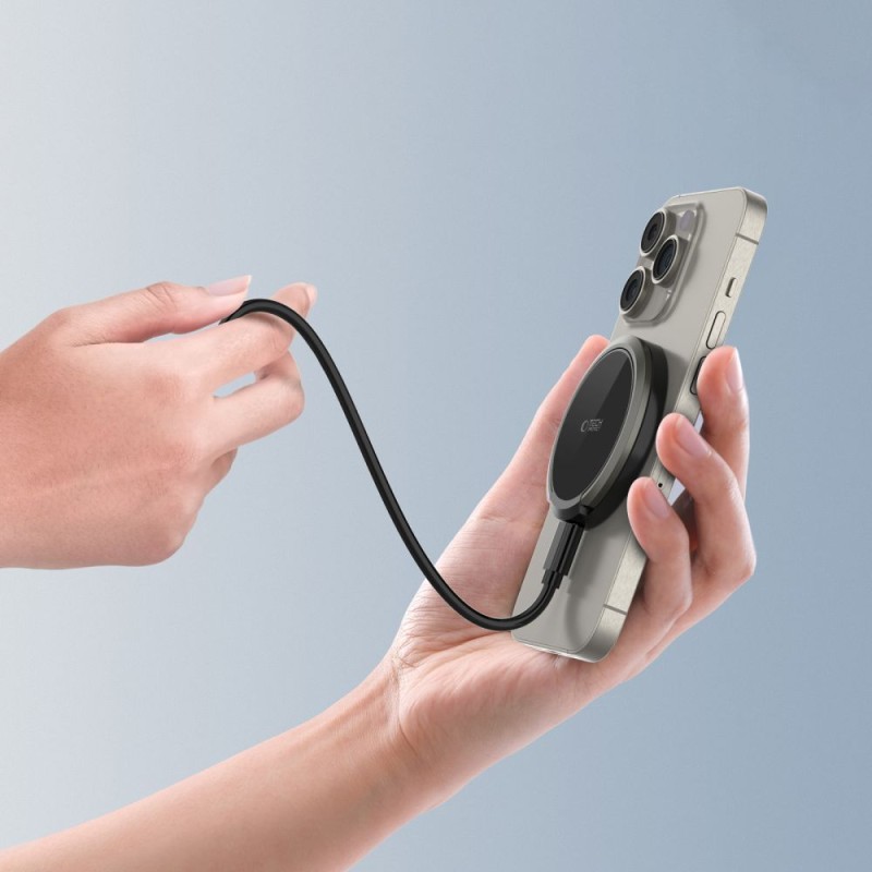 Tech-Protect QI15W-A33 магнитно безжично зарядно с MagSafe (черно) - Tech-Protect QI15W-A33 магнитно безжично зарядно с MagSafe (черно) - 5906302308347