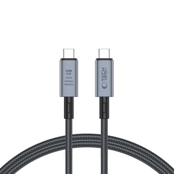 Tech-Protect ULTRABOOST MAX USB 4.0 кабел USB-C 8K 40Gbps PD 240W 100 см сив