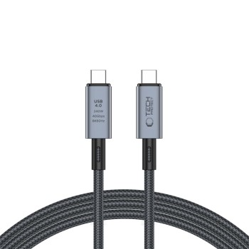 TECH-PROTECT ULTRABOOST MAX USB 4.0 8K 40Gbps USB-C кабел с PD 240W 200 см СИВО