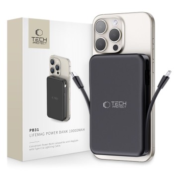 TECH-PROTECT PB31 LifeMag Magsafe Power Bank 10000mAh (черен)