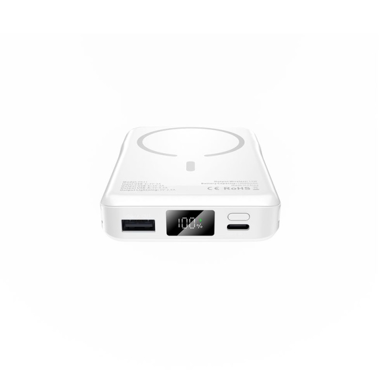 TECH-PROTECT PB31 LifeMag MagSafe Power Bank 10000 mAh – Бял (SKU: 5906302309276) - TECH-PROTECT PB31 LifeMag MagSafe Power Bank 10000 mAh – Бял (SKU: 5906302309276) - 5906302309276