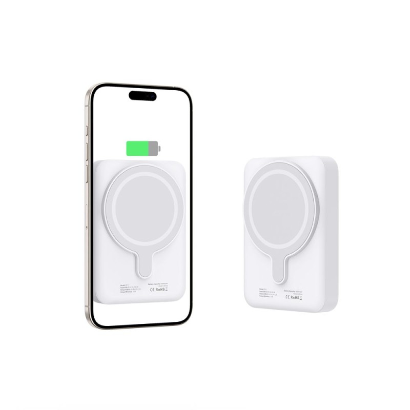 TECH-PROTECT PB11 LifeMag MagSafe Power Bank 10000mAh Бял - TECH-PROTECT PB11 LifeMag MagSafe Power Bank 10000mAh Бял - 5906302309467