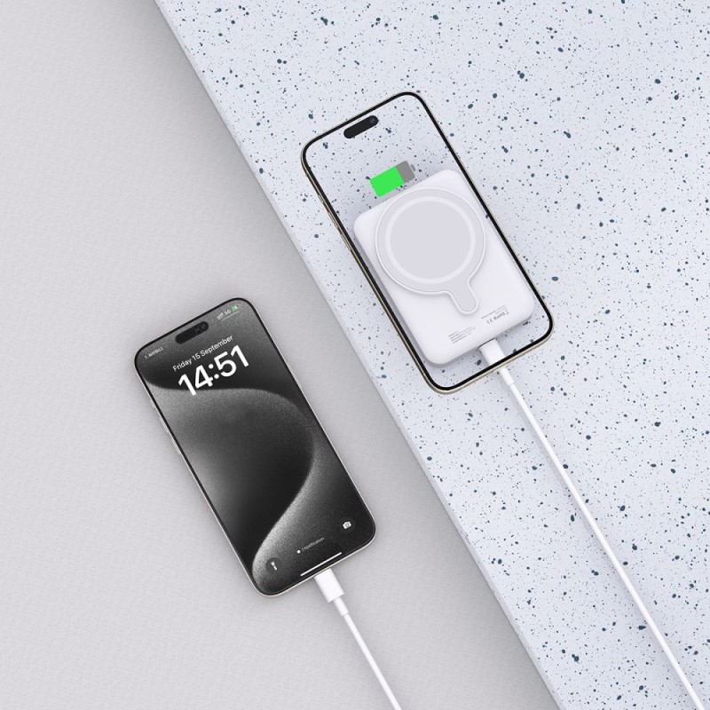 TECH-PROTECT PB11 LifeMag MagSafe Power Bank 10000mAh Бял - TECH-PROTECT PB11 LifeMag MagSafe Power Bank 10000mAh Бял - 5906302309467